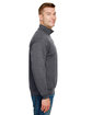 Bayside Unisex Quarter-Zip Pullover Sweatshirt charcoal heather ModelSide