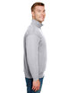 Bayside Unisex Quarter-Zip Pullover Sweatshirt dark ash ModelSide