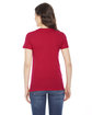 American Apparel Ladies' Poly-Cotton Short-Sleeve Crewneck RED ModelBack