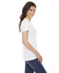 American Apparel Ladies' Poly-Cotton Short-Sleeve Crewneck WHITE ModelSide