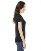 American Apparel Ladies' Poly-Cotton Short-Sleeve Crewneck HEATHER BLACK ModelSide