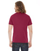 American Apparel Unisex Poly-Cotton USA Made Crewneck T-Shirt HEATHER RED ModelBack