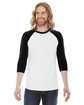 American Apparel Unisex Poly-Cotton 3/4-Sleeve Raglan T-Shirt  