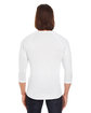 American Apparel Unisex Poly-Cotton 3/4-Sleeve Raglan T-Shirt WHITE ModelBack