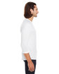 American Apparel Unisex Poly-Cotton 3/4-Sleeve Raglan T-Shirt WHITE ModelSide
