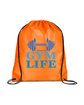 Prime Line Cinch-Up Backpack orange DecoFront