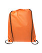 Prime Line Non-Woven Drawstring Cinch-Up Backpack orange ModelSide