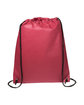 Prime Line Non-Woven Drawstring Cinch-Up Backpack burgundy ModelSide