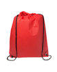 Prime Line Non-Woven Drawstring Cinch-Up Backpack red ModelSide
