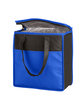 Prime Line Two-Tone Flat Top Insulated Non-Woven Grocery Tote Bag reflex blue ModelBack