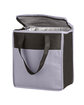 Prime Line Two-Tone Flat Top Insulated Non-Woven Grocery Tote Bag gray ModelBack