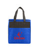 Prime Line Two-Tone Flat Top Insulated Non-Woven Grocery Tote Bag reflex blue DecoFront