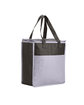 Prime Line Two-Tone Flat Top Insulated Non-Woven Grocery Tote Bag gray ModelQrt