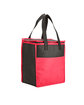 Prime Line Two-Tone Flat Top Insulated Non-Woven Grocery Tote Bag red ModelQrt