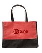 Prime Line Tonal Non-Woven Tote Bag red DecoFront