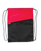 Prime Line Two-Tone Poly Drawstring Backpack With Zipper  