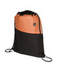 Prime Line Tonal Heathered Non-Woven Drawstring Backpack orange ModelQrt