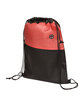Prime Line Tonal Heathered Non-Woven Drawstring Backpack red ModelQrt
