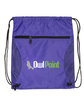 Prime Line Mesh Drawstring Backpack purple DecoFront