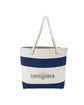 Prime Line Cotton Resort Tote Bag with Rope Handle navy blue DecoFront