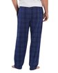 Boxercraft Men's Harley Flannel Pant with Pockets navy field plaid ModelBack