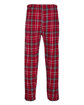 Boxercraft Men's Harley Flannel Pant with Pockets red/ white plaid ModelBack