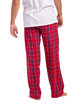 Boxercraft Men's Harley Flannel Pant with Pockets red/ navy plaid ModelBack