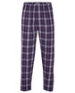 Boxercraft Men's Harley Flannel Pant with Pockets purple/ wht pld OFFront