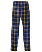 Boxercraft Men's Harley Flannel Pant with Pockets navy/ gold plaid OFBack