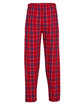 Boxercraft Men's Harley Flannel Pant with Pockets red/ navy plaid OFBack