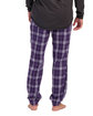 Boxercraft Adult Cotton Flannel Jogger purple/ wht pld ModelBack