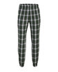 Boxercraft Adult Cotton Flannel Jogger green/ white pld OFFront