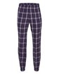 Boxercraft Adult Cotton Flannel Jogger purple/ wht pld OFFront