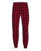 Boxercraft Adult Cotton Flannel Jogger red/ blk bff pld OFFront