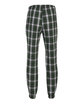 Boxercraft Adult Cotton Flannel Jogger green/ white pld OFBack