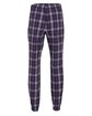 Boxercraft Adult Cotton Flannel Jogger purple/ wht pld OFBack