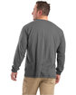Berne Unisex Performance Long-Sleeve Pocket T-Shirt slate ModelBack