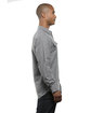 Burnside Men's Solid Flannel Shirt heather grey ModelSide