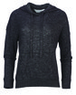 Boxercraft Ladies' Cuddle Soft Hooded Sweatshirt black heather OFFront