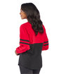 Boxercraft Ladies' Oversized Pom Pom Jersey Fleece red/ black ModelBack