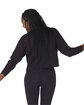 Boxercraft Ladies' Cropped Retro Pom Pom Jersey Fleece black ModelBack