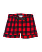Boxercraft Ladies' Flannel Short red/ blk bff pld OFFront