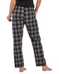 Boxercraft Ladies' 'Haley' Flannel Pant with Pockets charcoal/ buf pl ModelBack