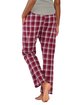 Boxercraft Ladies' 'Haley' Flannel Pant with Pockets hrtg maroon pld ModelBack