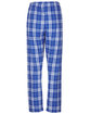 Boxercraft Ladies' 'Haley' Flannel Pant with Pockets royal/ silvr pld OFBack
