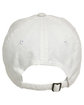 Big Accessories 6-Panel Brushed Twill Unstructured Cap WHITE ModelBack