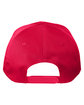 Big Accessories Adult Structured Twill Snapback Cap red ModelBack