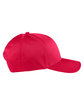 Big Accessories Adult Structured Twill Snapback Cap red ModelSide