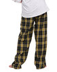 Boxercraft Youth Polyester Flannel Pant black/ gld plaid ModelBack