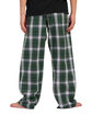 Boxercraft Youth Polyester Flannel Pant green/ white pld ModelBack